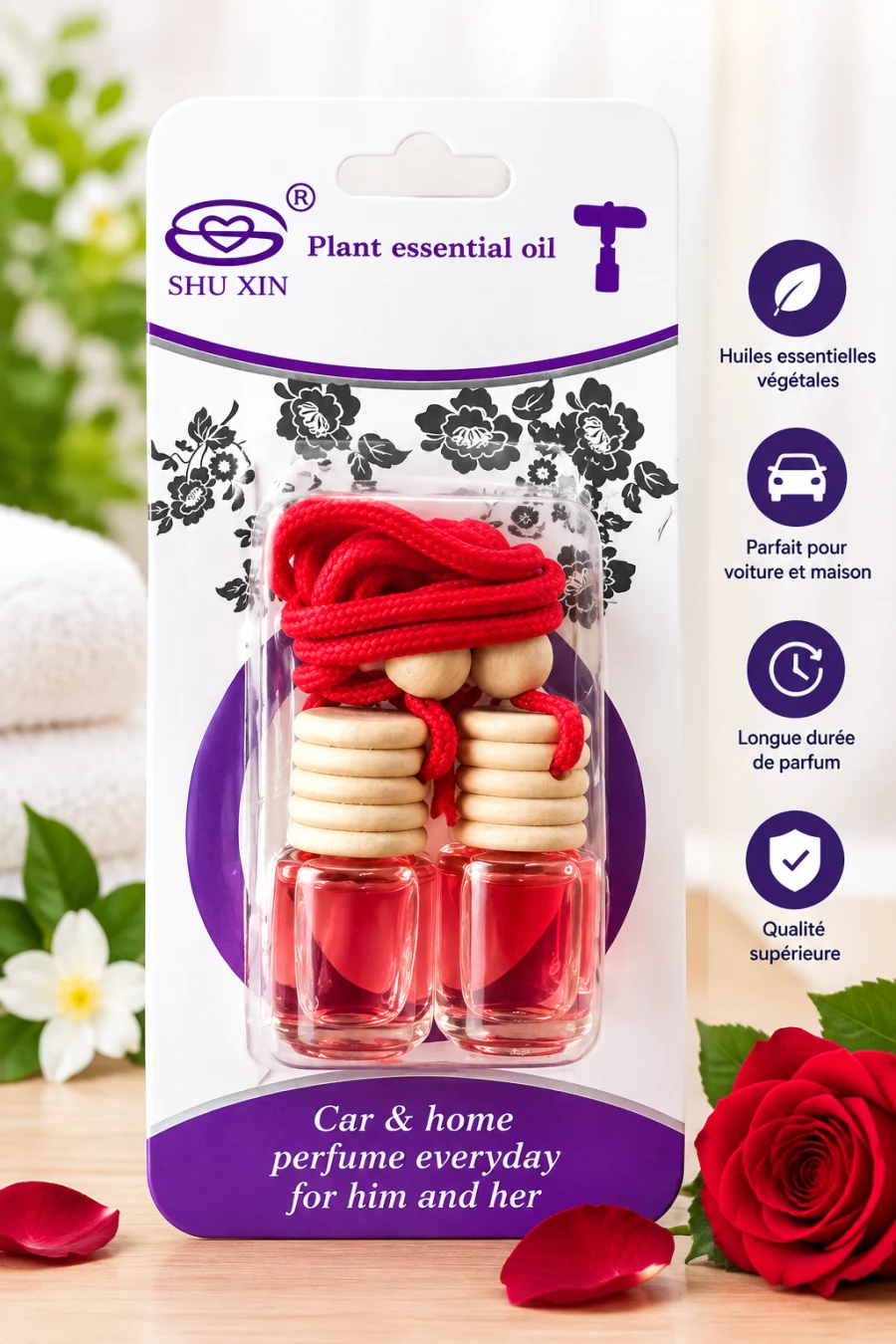 SHUXIN Désodorisant Parfumé pour Voiture (Double)